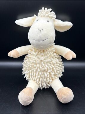 Zara Home Kids Plush Sheep Textured Loop Stitch Stuffed Body Cream Approx 12”